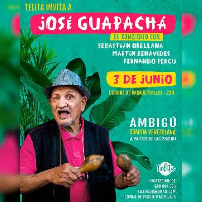 Cartel del concierto de José Guapachá en Telita Laboratorio Textil Sevilla 2022
