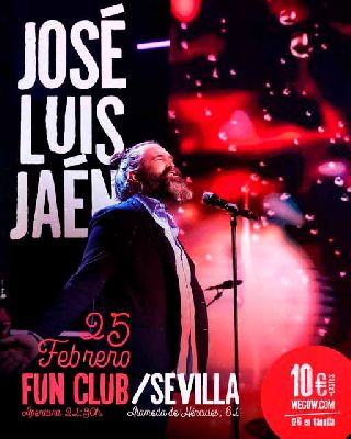 Cartel del concierto de José Luis Jaén en FunClub Sevilla 2022