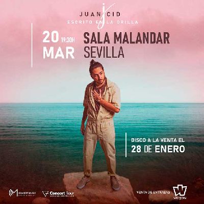 Cartel del concierto Juan Cid en Malandar Sevilla 2022