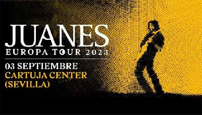 Cartel del concierto de Juanes en el Cartuja Center de Sevilla 2023
