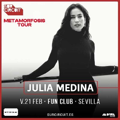 Cartel del concierto de Julia Medina en FunClub Sevilla 2025