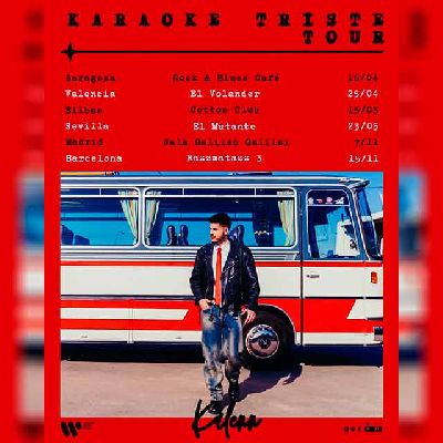 Cartel de la gira Karaoke triste 2026 de Kalenn