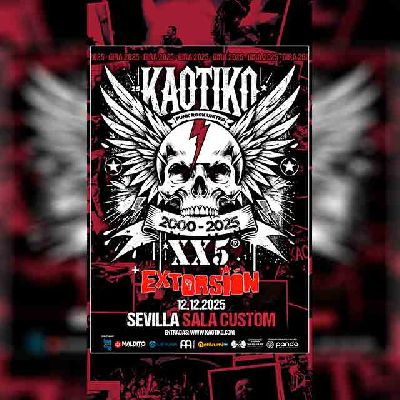 Cartel del concierto de Kaotiko en Custom Sevilla 2025