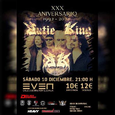 Cartel del concierto de Katie King XXX aniversario en la Sala Even Sevilla 2022