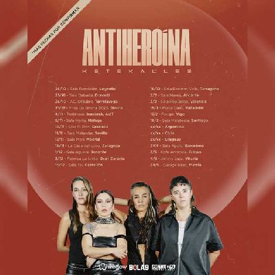 Cartel de la gira Antiheroína Tour 2023-2024 de Ketekalles