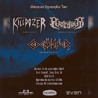 Cartel del concierto de Killdozer, Radement y Edenkaiser en la Sala Even Sevilla 2023