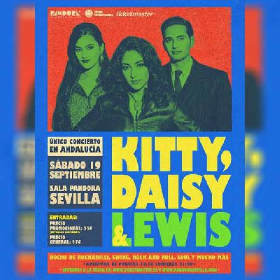 Cartel del concierto de Kitty, Daisy & Lewis en Pandora Sevilla 2026