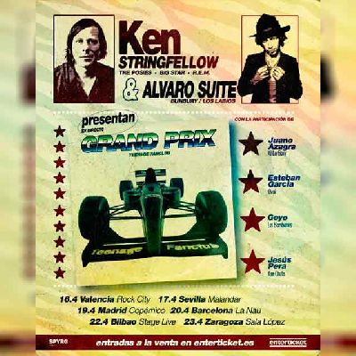 Cartel del concierto de Ken Stringfellow y Álvaro Suite en Malandar Sevilla 2026