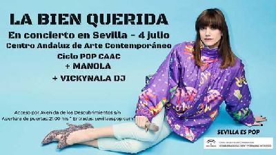 Cartel del concierto de La Bien Querida y Manola en Pop CAAC Sevilla 2019