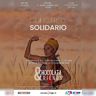 Cartel del concierto #RetoPichón con La Chocolata en Cajasol Sevilla 2024