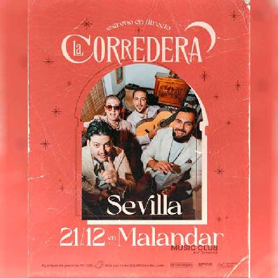 Cartel del concierto de La Corredera en Malandar Sevilla 2025