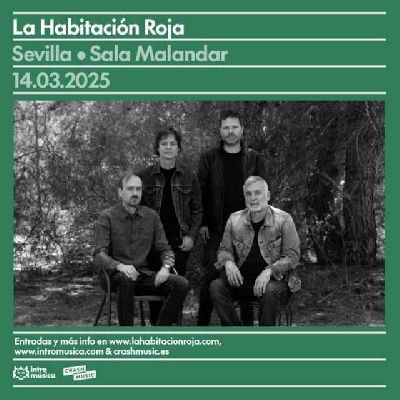 Cartel del concierto de La habitación roja en Malandar Sevilla 2025