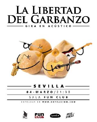 Cartel del concierto de La Libertad del Garbanzo en FunClub Sevilla 2022