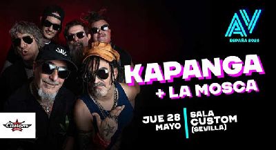 Cartel del concierto de La Mosca y Kapanga en Custom Sevilla 2026