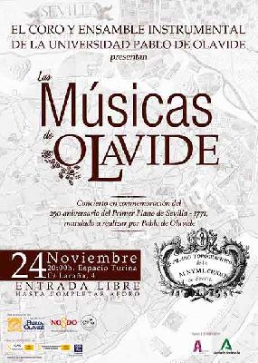 Cartel del concierto Las músicas de Olavide en el Espacio Turina de Sevilla 2021