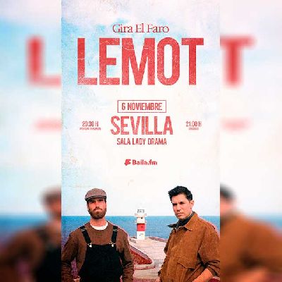 Cartel del concierto de Lemot en Lady Drama Café Teatro Sevilla 2026