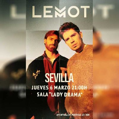 Cartel del concierto de Lemot en Lady Drama Café Teatro Sevilla 2025