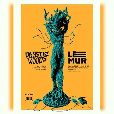 Cartel del concierto de Le Mur y Plastic Woods en el Bar Mutante de Sevilla 2026