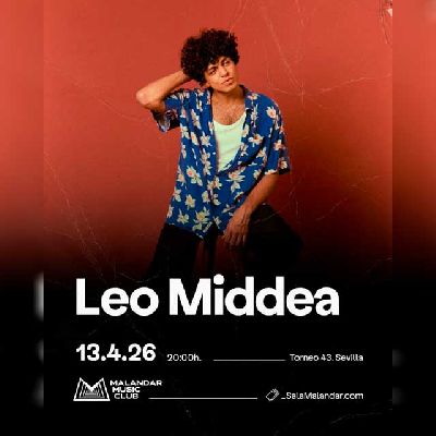 Cartel del concierto de Leo Middea en Malandar Sevilla 2026