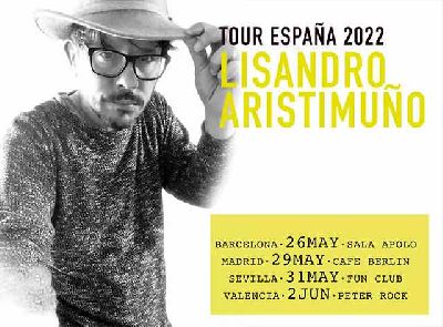 Cartel de la gira española 2022 de Lisandro Aristimuño
