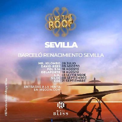 Cartel del ciclo Live the Roof en Sevilla 2023