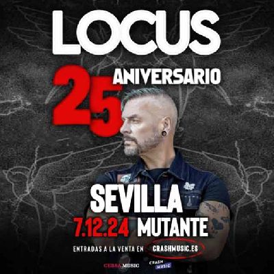 Cartel del concierto de Locus en el Bar Mutante de Sevilla 2024