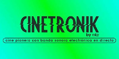 Logotipo del ciclo Cinetronik (cine pionero con banda sonora electrónica en directo)