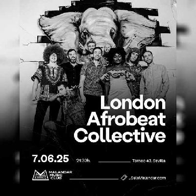 Cartel de los conciertos del London Afrobeat Collective en Malandar Sevilla 2025