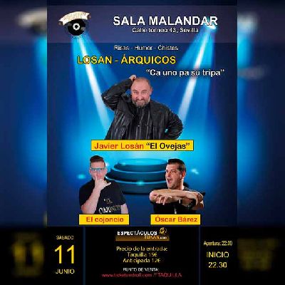 Cartel del concierto Losan_Árquicos en Malandar Sevilla 2022