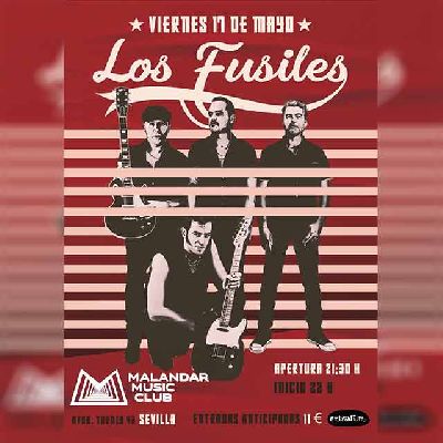 Cartel del concierto de Los Fusiles en Malandar Sevilla 2024