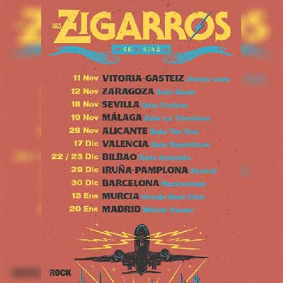 Cartel de la gira 2022 del grupo Los Zigarros