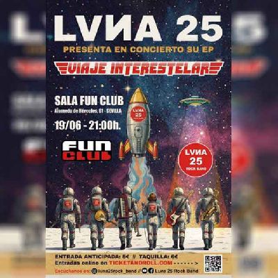 Cartel del concierto de Luna 25 en FunClub Sevilla 2026