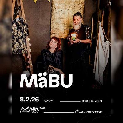 Cartel de los conciertos de Mäbu en Malandar Sevilla 2026