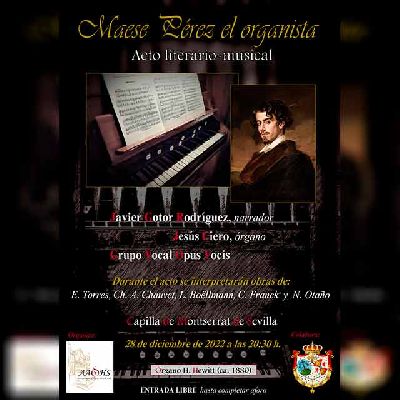 Cartel de Maese Pérez el organista en la Capilla de Montserrat de Sevilla 2022