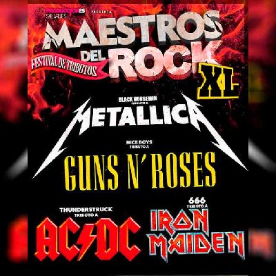 Cartel del concierto de Maestros del rock XL (festival de tributos)