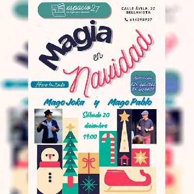 Cartel del espectáculo Magia en Navidad en Espacio27 de Sevilla 2025