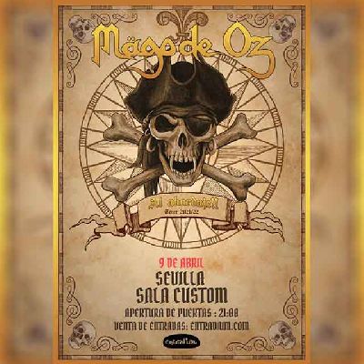 Cartel del concierto de Mägo de Oz en Custom Sevilla 2022