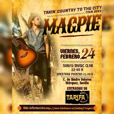 Cartel del concierto de Magpie en Tarifa Music Club Sevilla 2023