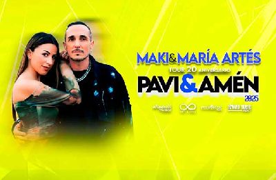 Cartel de la gira Pavi y amén 2025 de Maki y María Artés
