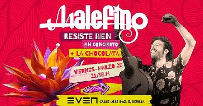 Cartel del concierto de Malefino y La Chocolata en la Sala Even Sevilla 2020