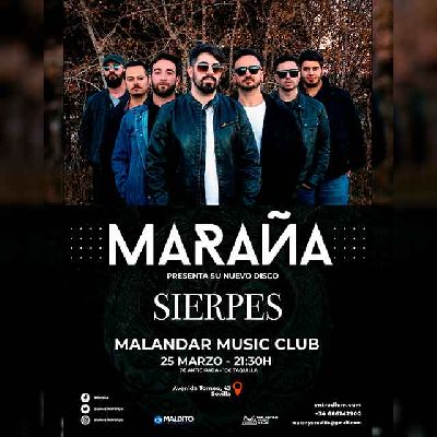 Cartel del concierto de Maraña en Malandar Sevilla 2023