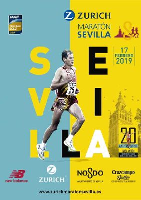 Cartel de la XXXV edición del Maratón Ciudad de Sevilla