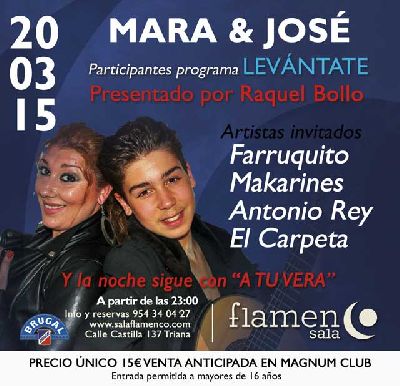 Concierto: Mara y José en la Sala Flamenco Sevilla