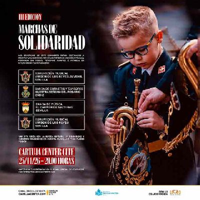Cartel del concierto Marchas de solidaridad en el Cartuja Center de Sevilla 2026
