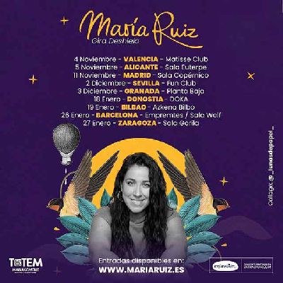Cartel de la gira Deshielo 2023-2024 de María Ruiz