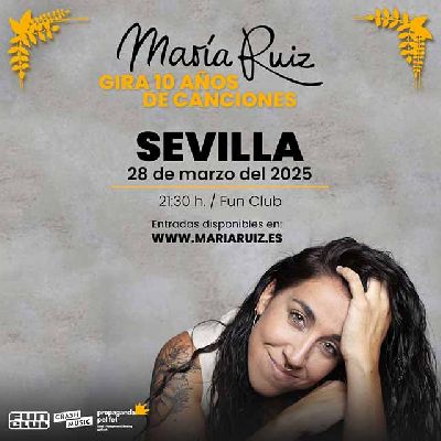 Cartel del concierto de María Ruiz en FunClub Sevilla 2025