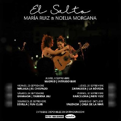 Cartel de la gira El salto de María Ruiz y Noelia Morgana