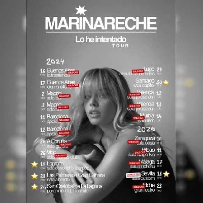 Cartel de la gira Lo he intentado Tour de Marina Reche