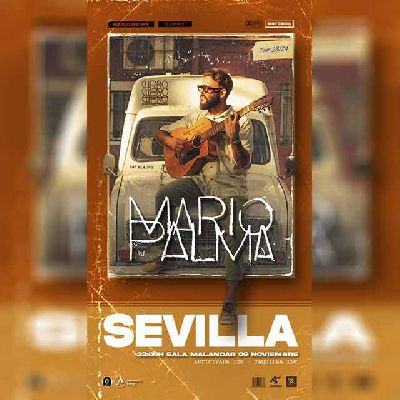 Cartel del concierto de Mario Palma en Malandar Sevilla 2023