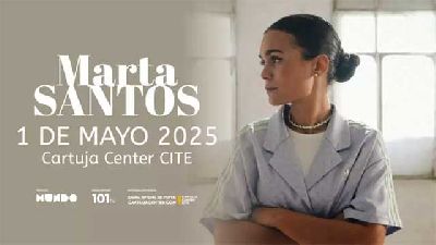 Cartel de Marta Santos en el Cartuja Center de Sevilla 2025